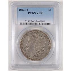 1894-O MORGAN DOLLAR PCGS VF 30