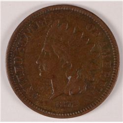 1872 INDIAN HEAD CENT, ABOUT XF, KEY!