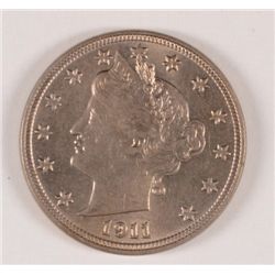 1911 LIBERTY "V" NICKEL, MS-64  NICE