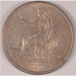 1877-S TRADE DOLLAR, MS-63  TONED ORIGINAL ORIGINAL, LOTS OF LUSTER UNDER TONING