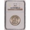 Image 1 : 1947 WALKING LIBERTY HALF DOLLAR, NGC MS-65  GEM WHITE