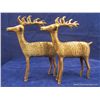 Image 1 : Set of 2 Brass Reindeer
