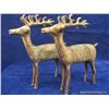 Image 1 : Set of 2 Brass Reindeer