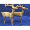Image 4 : Set of 2 Brass Reindeer