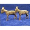 Image 1 : Set of 2 Brass Donkeys