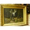 Image 1 : Antique Oil Painting by Ceramano, "Shepherdess and