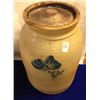 Image 1 : Nice Lidded Colbalt Blue Decoration Butter Crock