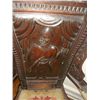 Image 2 : Pair of Knight Carved Arm Chairs with Needlepoint Seats