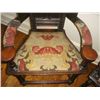 Image 4 : Pair of Knight Carved Arm Chairs with Needlepoint Seats