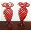 Image 1 : 2 Estate Signed Murano Glass Vases