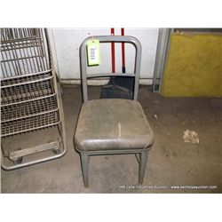 GREEN MILITARY STYLE SIDE CHAIR