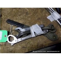 (3) OPEN END WRENCHES, (1) BOX END, (1) ADJUSTABLE WRENCH