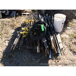 PALLET: T-POST & WIRE, REBAR 20X MONEY