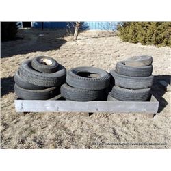 (13) TIRES: VARIOUS SIZES & (5) WHEELS 18X MONEY