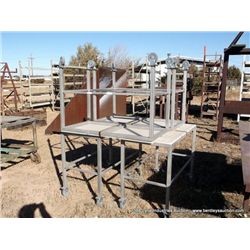 (4) CASTERED 48" X 24" WORK CART 4X MONEY