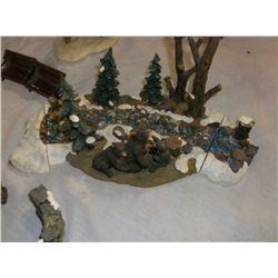 Hand Painted Porcelain Forest Scene