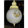 Image 1 : Vintage Yellowish Hanging Light With Chain,