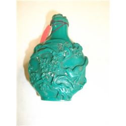 Hand carved Turquoise Snuff Bottle