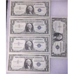 5- $1 Silver Certificates