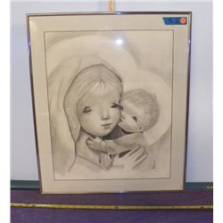 Pencil Sketch Signed "Hausgawer"