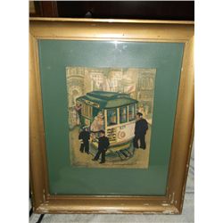 Ink Painting "Powell & Market" Signed