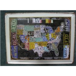 States License Plate Tin Sign