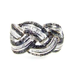 Genuine .75ct Diamond Ring Sterling Silver