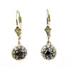 Image 1 : 0.25ct Black Diamond Dangle Earrings Sterling Silver