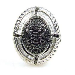 Genuine 1.00ct Diamond Ring Sterling Silver