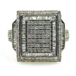 Natural 1.50ct Diamond Ring Sterling Silver