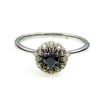 Image 1 : Natural .56ct Black Diamond Ring Sterling Silver
