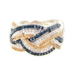 Natural 1.00ct Diamond Ring Sterling Silver