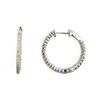 Image 2 : Genuine 62.50ct Diamond Hoop Earrings Sterling Silver