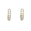 Image 1 : Natural .50ct Diamond Hoop Earrings Sterling Silver