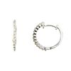 Image 2 : Genuine .25ct Diamond Hoop Earrings Sterling Silver