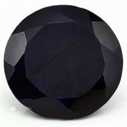 Big Round 8mm/2ct Black Sapphire Gemstone