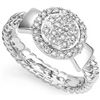 Image 2 : Dazzle 0.925 Silver 32pcs/0.16Ct Diamond Accent Ring