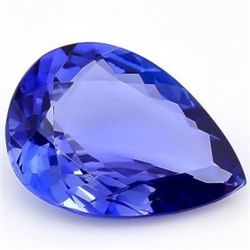 A++ 7x9mm/1.46 CT Pear Genuine Tanzanite Gemstone