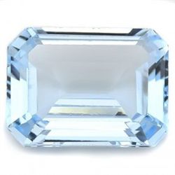 Big Emerald Cut 12x16mm/15.8CT Blue Topaz Gemstone