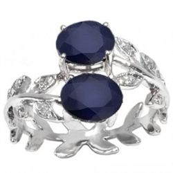 Beautiful Sapphire & Diamond in 10K Gold Ring