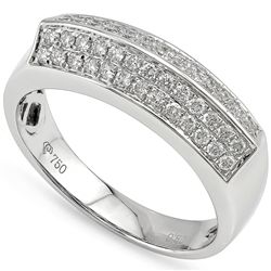 18K Gold Micro Setting 1/2CT /52pcs Diamond Ring