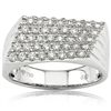 Image 2 : 18K Gold Micro Setting 4/5CT /40pcs Diamond Ring