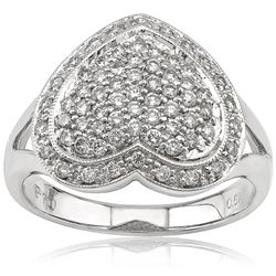 Spakling Micro Setting 68pcs Diamond 18K Gold Ring