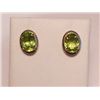 Image 1 : Peridot Stud Earrings, 14k YG
