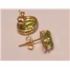 Image 2 : Peridot Stud Earrings, 14k YG