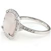 Image 3 : Sparkling 6ct Rose Quarts & Diamond Silver Ring