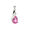 Image 1 : Natural 0.26ct Topaz Diamond Pendant Sterling Silver