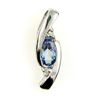 Image 1 : Natural .31ct Topaz Diamond Pendant Sterling Silver