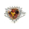 Image 1 : 3.51ct Treated Topaz Diamond Ring Sterling Silver
