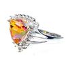 Image 2 : 3.51ct Treated Topaz Diamond Ring Sterling Silver